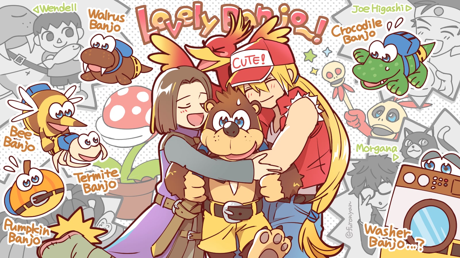 スマブラSPにバンカズが参戦したときの歓迎イラスト