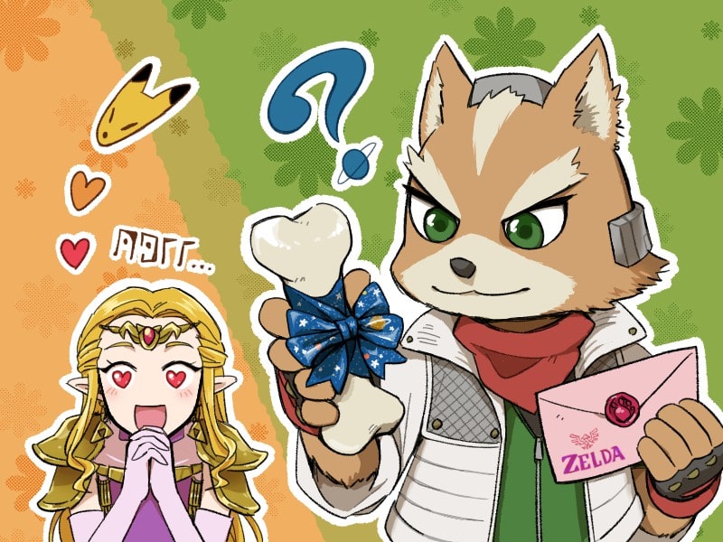 スマブラDXフォックス(キータンのお面)大好きゼルダ姫