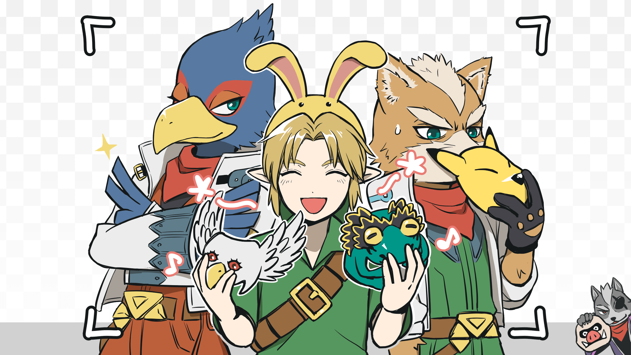 スターフォックスとゼルダの伝説ムジュラの仮面のお面コラボ