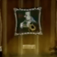 ルイージマンションの音楽室に飾ってあるオバケの絵画